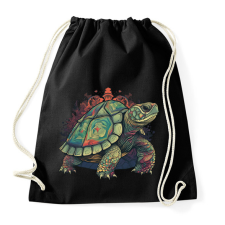 PRINTFASHION Teknős - Sportzsák, Tornazsák - Fekete tornazsák