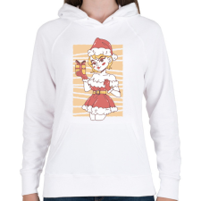 PRINTFASHION Télanyó - Női kapucnis pulóver - Fehér női pulóver, kardigán