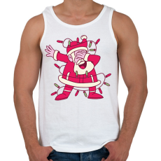 PRINTFASHION Télapó dab - Férfi atléta - Fehér