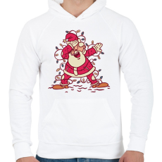 PRINTFASHION Télapó dab - Férfi kapucnis pulóver - Fehér