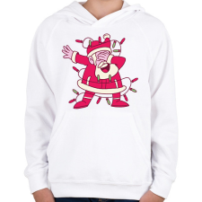 PRINTFASHION Télapó dab - Gyerek kapucnis pulóver - Fehér gyerek pulóver, kardigán