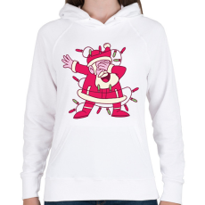 PRINTFASHION Télapó dab - Női kapucnis pulóver - Fehér