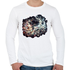 PRINTFASHION Télapó érkezik a rénszarvasos szánjával - Férfi hosszú ujjú póló - Fehér