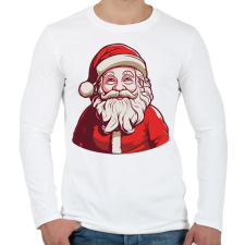 PRINTFASHION Télapó - Férfi hosszú ujjú póló - Fehér férfi póló