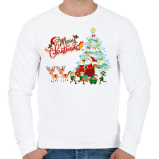 PRINTFASHION Télapó - Férfi pulóver - Fehér