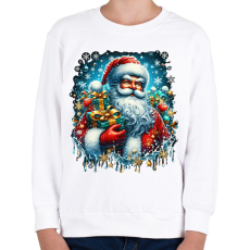 PRINTFASHION Télapó - Gyerek pulóver - Fehér
