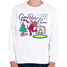 PRINTFASHION Télapó - Gyerek pulóver - Fehér