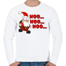 PRINTFASHION Télapó - hoo... - Férfi pulóver - Fehér férfi pulóver, kardigán