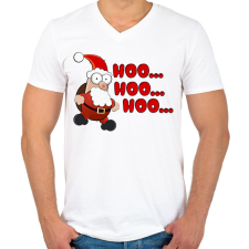 PRINTFASHION Télapó - hoo... - Férfi V-nyakú póló - Fehér férfi póló