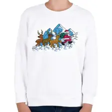 PRINTFASHION Télapó immár eljő - Gyerek pulóver - Fehér gyerek pulóver, kardigán