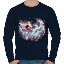 PRINTFASHION Télapó itt van! - Férfi pulóver - Sötétkék férfi pulóver, kardigán