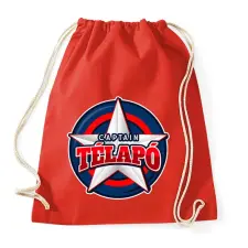 PRINTFASHION TÉLAPÓ KAPITÁNY - Sportzsák, Tornazsák - Piros tornazsák