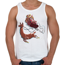 PRINTFASHION Télapó lámával - Férfi atléta - Fehér atléta, trikó