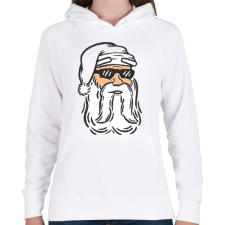 PRINTFASHION Télapó - Női kapucnis pulóver - Fehér női pulóver, kardigán
