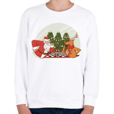 PRINTFASHION Télapó sakkozik - Gyerek pulóver - Fehér gyerek pulóver, kardigán