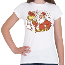 PRINTFASHION Télapó sörrel - Női póló - Fehér női póló