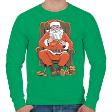 PRINTFASHION Télapó sütizik - Férfi pulóver - Zöld