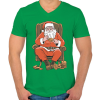 PRINTFASHION Télapó sütizik - Férfi V-nyakú póló - Zöld