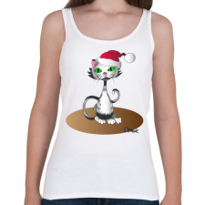 PRINTFASHION Télapócic - Női atléta - Fehér női trikó