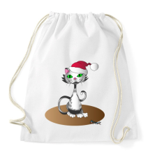 PRINTFASHION Télapócic - Sportzsák, Tornazsák - Fehér tornazsák