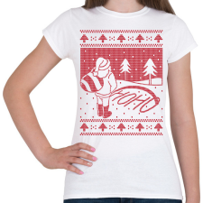 PRINTFASHION Télapós csúnya pulcsi - Női póló - Fehér női póló