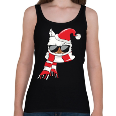 PRINTFASHION Téli cica - Női atléta - Fekete