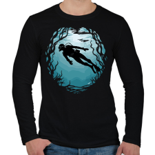 PRINTFASHION Tenger mélyén - Férfi hosszú ujjú póló - Fekete férfi póló
