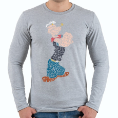 PRINTFASHION Tengerész - Férfi hosszú ujjú póló - Sport szürke