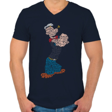 PRINTFASHION Tengerész - Férfi V-nyakú póló - Sötétkék