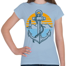 PRINTFASHION Tengerész lét - Női póló - Világoskék női póló