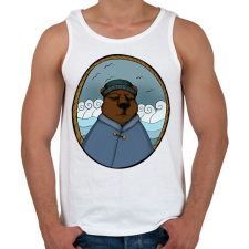 PRINTFASHION Tengerész medve - Férfi atléta - Fehér atléta, trikó