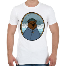 PRINTFASHION Tengerész medve - Férfi póló - Fehér