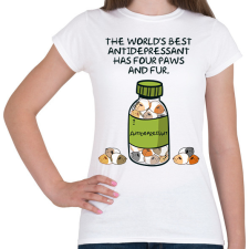 PRINTFASHION Tengerimalac antidepresszáns - Női póló - Fehér női póló