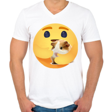 PRINTFASHION Tengerimalac - Férfi V-nyakú póló - Fehér férfi póló