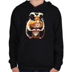 PRINTFASHION Tengerimalac - Gyerek kapucnis pulóver - Fekete