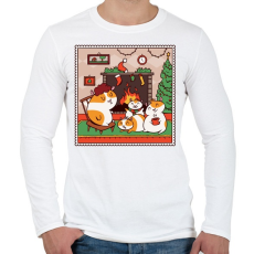 PRINTFASHION Tengerimalac karácsony - Férfi hosszú ujjú póló - Fehér