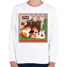 PRINTFASHION Tengerimalac karácsony - Gyerek pulóver - Fehér