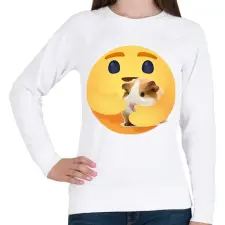 PRINTFASHION Tengerimalac - Női pulóver - Fehér női pulóver, kardigán