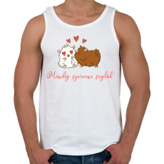 PRINTFASHION Tengerimalac szerelem - Férfi atléta - Fehér