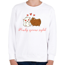 PRINTFASHION Tengerimalac szerelem - Gyerek pulóver - Fehér