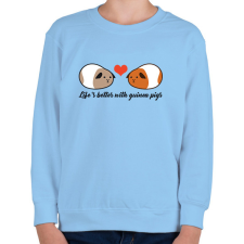 PRINTFASHION Tengerimalac szeretet - Gyerek pulóver - Világoskék gyerek pulóver, kardigán