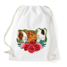 PRINTFASHION Tengerimalacok virággal - Sportzsák, Tornazsák - Fehér tornazsák