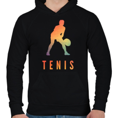 PRINTFASHION TENIS - Férfi kapucnis pulóver - Fekete