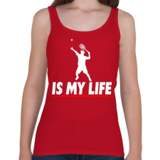 PRINTFASHION Tenis is my life  - Női atléta - Cseresznyepiros női trikó