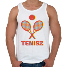 PRINTFASHION Tenisz - 3D - Férfi atléta - Fehér