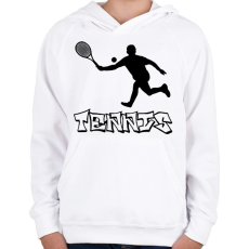 PRINTFASHION tenisz - Gyerek kapucnis pulóver - Fehér