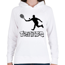 PRINTFASHION tenisz - Női kapucnis pulóver - Fehér