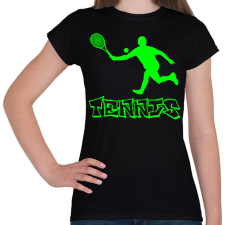 PRINTFASHION tenisz - Női póló - Fekete női póló