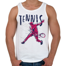 PRINTFASHION Tenisz sport - tennis - Férfi atléta - Fehér
