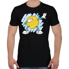 PRINTFASHION Teniszlabda - Férfi póló - Fekete férfi póló